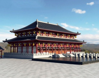 古建寺庙大雄宝殿