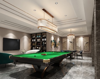 台球厅 台球厅3D模型下载【ID:548389】