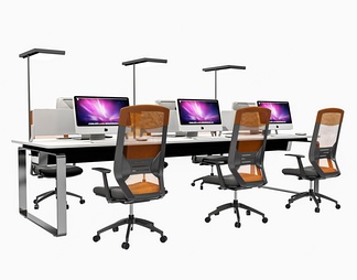 办公桌椅组合 办公桌椅组合3d模型下载【ID:548092】