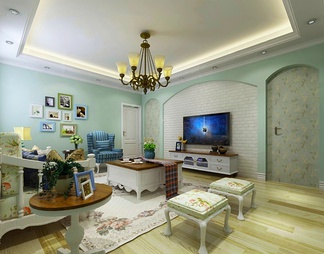 客厅 客厅3D模型下载【ID:555003】