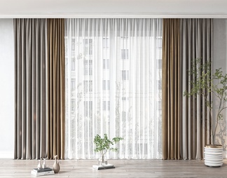 窗帘 窗帘3d模型下载【ID:562680】
