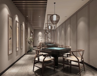 棋牌室 棋牌桌 麻将桌 棋牌室 棋牌桌 麻将桌3D模型下载【ID:563759】