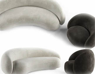 流行Tacchini julep 弧形布艺沙发组合国外 流行Tacchini julep 弧形布艺沙发组合国外3D模型下载【ID:564381】