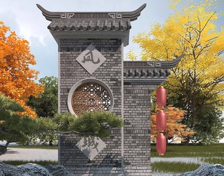 马头墙 马头墙3d模型下载【ID:566291】