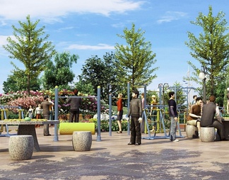 公园 公园3d模型下载【ID:566327】