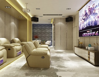 影音室 影音室3D模型下载【ID:568802】