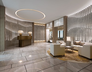 会所前台 会所前台3d模型下载【ID:569222】