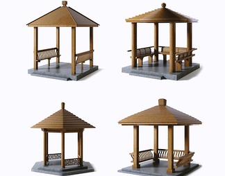 景观凉亭 景观凉亭3d模型下载【ID:570059】