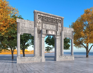 大夫弟门楼 大夫弟门楼3d模型下载【ID:569681】