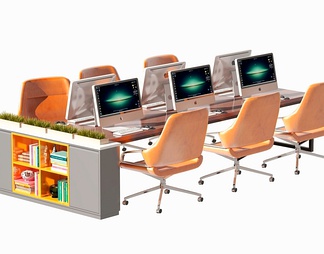 办公桌椅组合 办公桌椅组合3d模型下载【ID:570662】