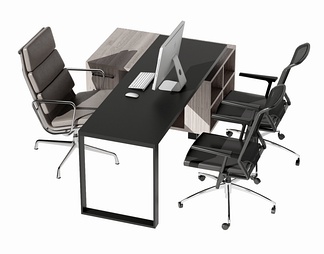 办公桌椅组合 办公桌椅组合3d模型下载【ID:570525】