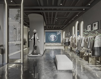服装鞋店 服装鞋店3d模型下载【ID:570635】