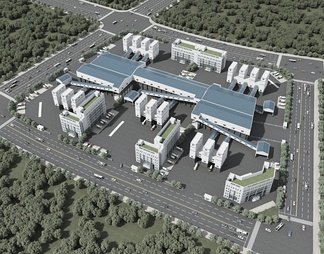 工业厂房 工业厂房3d模型下载【ID:571759】