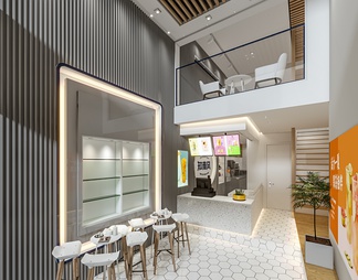 奶茶店 奶茶店3d模型下载【ID:571481】