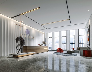 办公室前台 办公室前台3d模型下载【ID:571519】