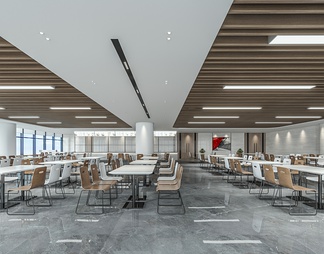 员工餐厅 员工餐厅3d模型下载【ID:571433】