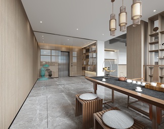 办公室前台泡茶 办公室前台泡茶3d模型下载【ID:571422】
