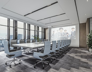 办公室会议室 办公室会议室3d模型下载【ID:571501】
