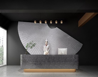 公司前台 餐饮前台 接待台 公司前台 餐饮前台 接待台3d模型下载【ID:573833】
