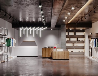 服装鞋店 服装鞋店3d模型下载【ID:573110】
