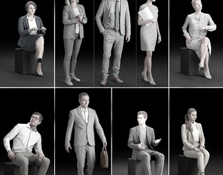 商务人物 商务人物3d模型下载【ID:573325】