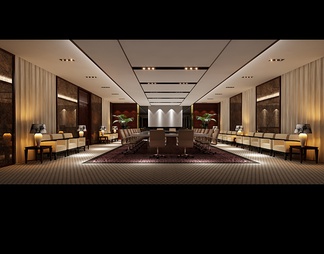 会议室 会议室3d模型下载【ID:573858】