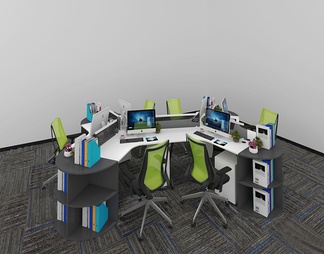 办公桌 办公桌3d模型下载【ID:575572】