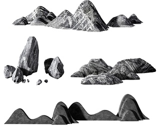 假山 假山3d模型下载【ID:576290】