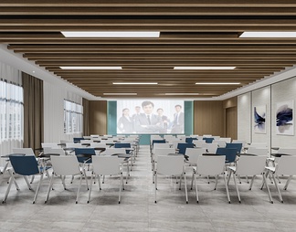 培训室 培训室3d模型下载【ID:583896】