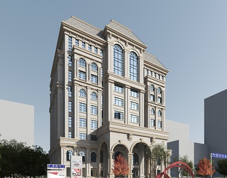 酒店商业楼 酒店商业楼3d模型下载【ID:584013】