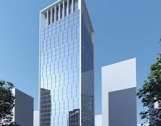 建筑办公楼高层公建 建筑办公楼高层公建3d模型下载【ID:584028】