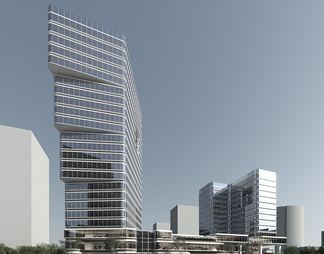 建筑写字楼办公楼商业 建筑写字楼办公楼商业3d模型下载【ID:583995】