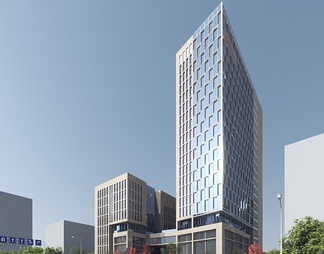 办公楼高层写字楼公建 办公楼高层写字楼公建3d模型下载【ID:584016】