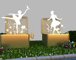 八音盒音乐主题雕塑小品 八音盒音乐主题雕塑小品3D模型下载【ID:586080】