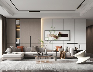 客厅 客厅3D模型下载【ID:594483】