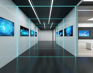 科技过道 科技过道3D模型下载【ID:594585】