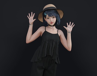 小孩 孩子 小女孩 小孩 孩子 小女孩3D模型下载【ID:603072】