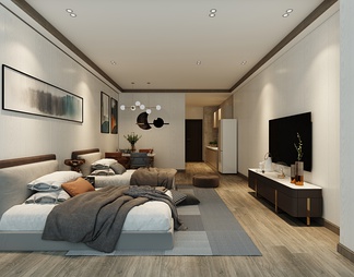标间 标间3D模型下载【ID:603636】