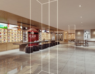 茶叶店 茶叶店3D模型下载【ID:603513】