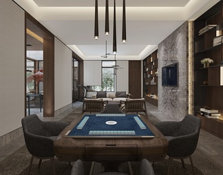棋牌室 棋牌室3D模型下载【ID:606460】
