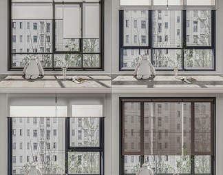 窗户组合 窗户组合3D模型下载【ID:609949】
