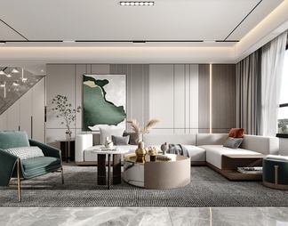 客厅 客厅3D模型下载【ID:646342】