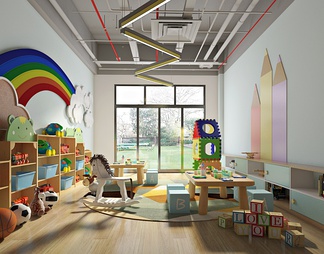 幼儿园建构室 幼儿园建构室3D模型下载【ID:647737】