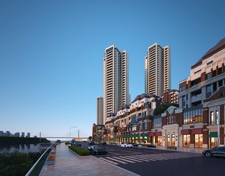 沿街商业 沿街商业3D模型下载【ID:657181】