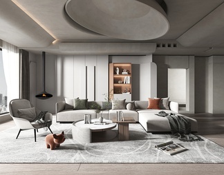 客厅 客厅3D模型下载【ID:668957】