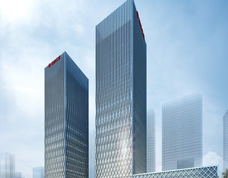 高层办公楼 高层办公楼3D模型下载【ID:669997】
