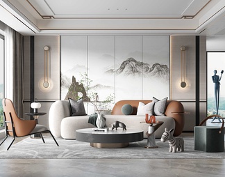 客厅 客厅3D模型下载【ID:672549】
