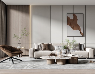 客厅 客厅3D模型下载【ID:673104】