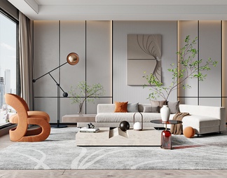 客厅 客厅3D模型下载【ID:674824】