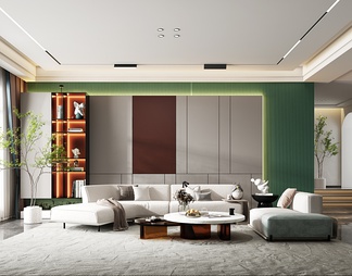 客厅 客厅3D模型下载【ID:674844】